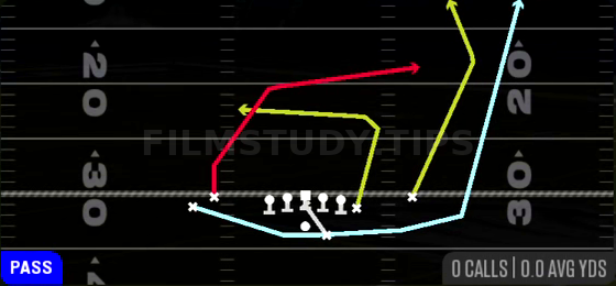 MTN PA Spinner — Pass play diagram