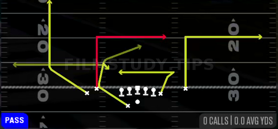 Dig HB Option — Pass play diagram