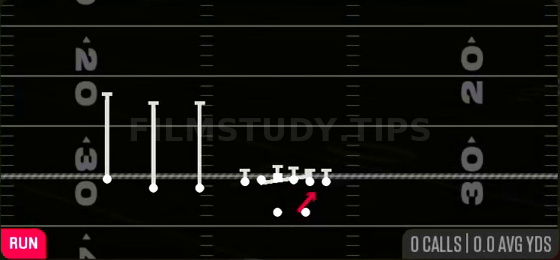 HB Counter — Run play diagram