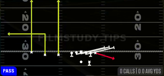 TE Screen — Pass play diagram