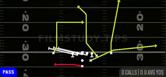 HB Slip Screen — Pass play diagram