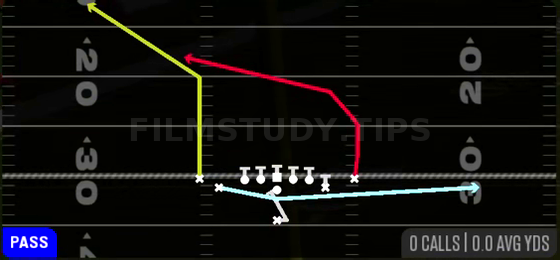 PA Cheat Cross — Pass play diagram
