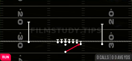 HB Mid Zone — Run play diagram