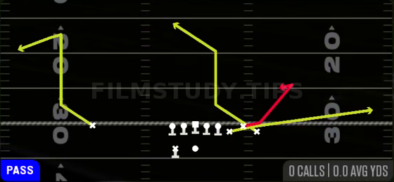 518 Hook — Pass play diagram