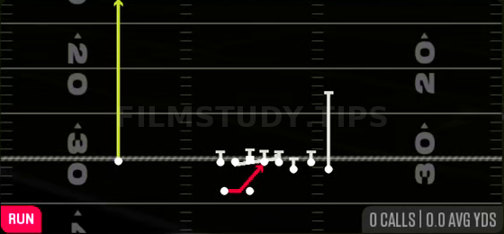 HB Base — Run play diagram