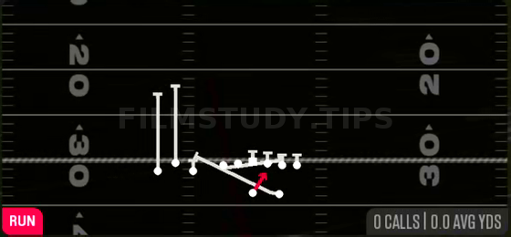 QB Wrap — Run play diagram