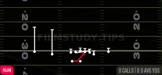 HB Base — Run play diagram