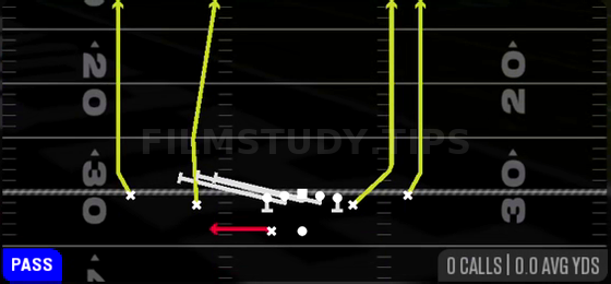 HB Slip Screen — Pass play diagram