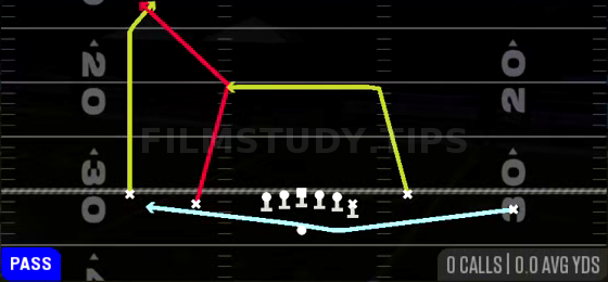 Reload PA Deep Sail — Pass play diagram