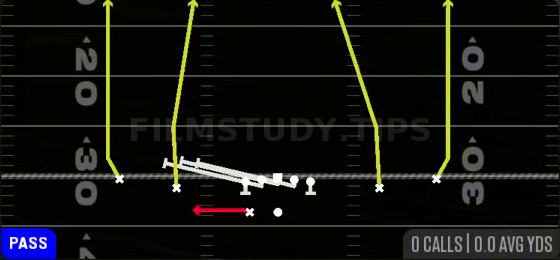 HB Slip Screen — Pass play diagram