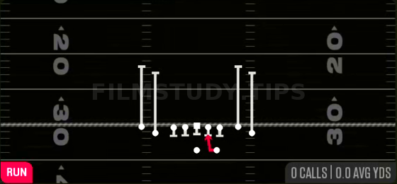 HB Draw — Run play diagram