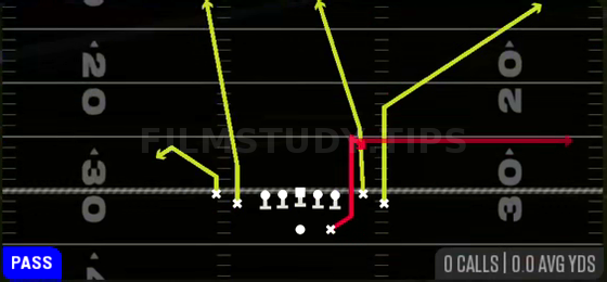 HB Option — Pass play diagram