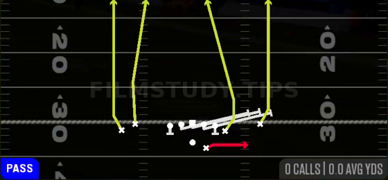 HB Slip Screen — Pass play diagram