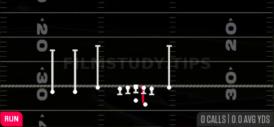 HB Draw — Run play diagram