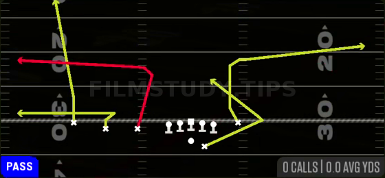 HB Angle — Pass play diagram