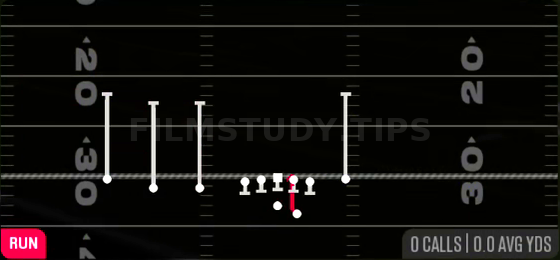 HB Draw — Run play diagram