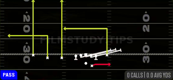 HB Slip Screen — Pass play diagram