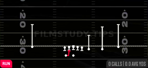 HB Mid Draw — Run play diagram