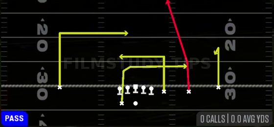 Inside Attack — Pass play diagram