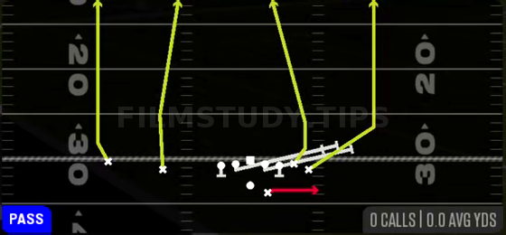 HB Slip Screen — Pass play diagram