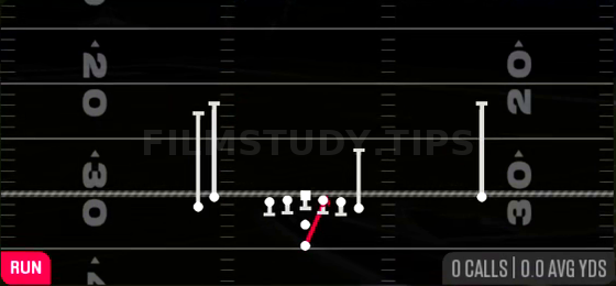 HB Draw — Run play diagram