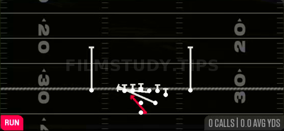 HB Counter — Run play diagram