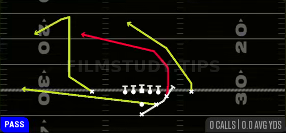 PA Slide — Pass play diagram