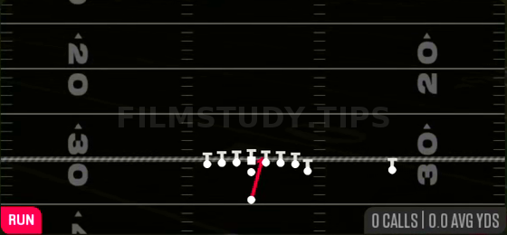 HB Dive — Run play diagram
