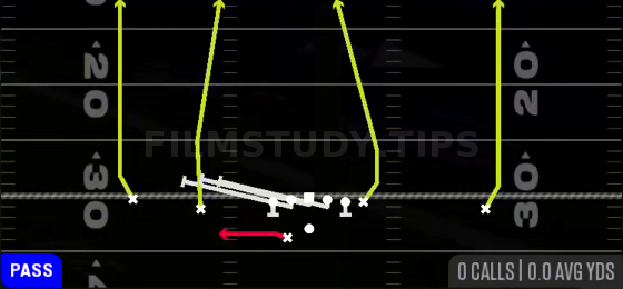 HB Slip Screen — Pass play diagram