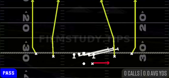 HB Slip Screen — Pass play diagram