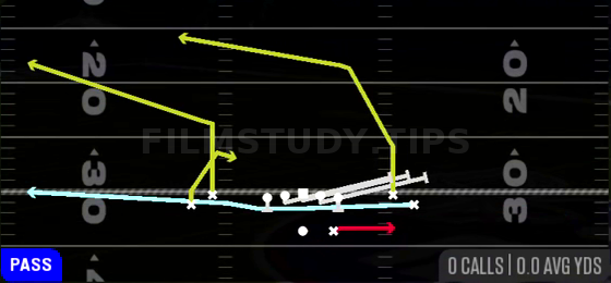 MTN HB Slip Screen — Pass play diagram