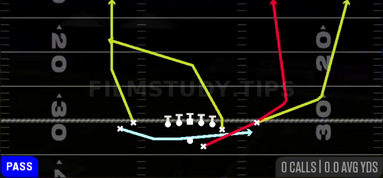 Fake Jet HB Seam — Pass play diagram
