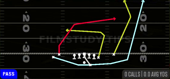 MTN PA Spinner — Pass play diagram