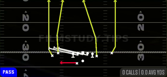 HB Slip Screen — Pass play diagram