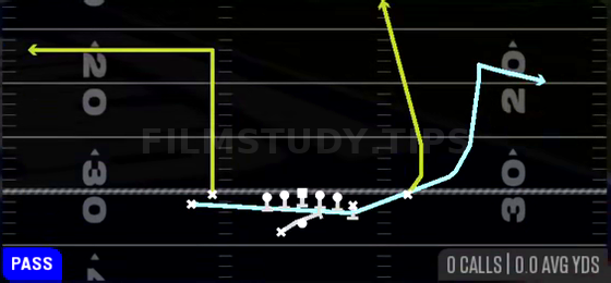 PA Cheat Comeback Go — Pass play diagram