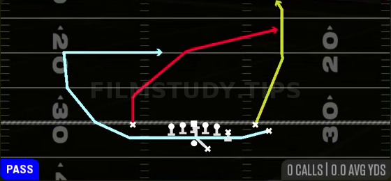 MTN PA Cross Switch — Pass play diagram