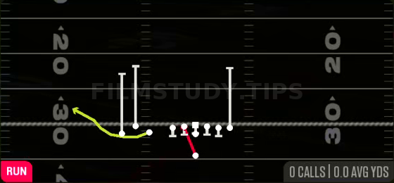 HB Pump Draw — Run play diagram