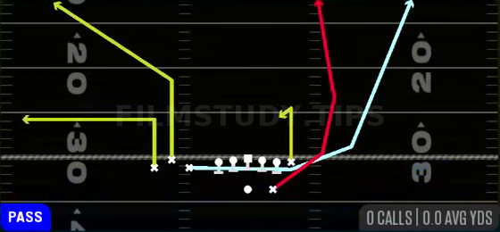 Cheat TE Hitch HB Seam — Pass play diagram