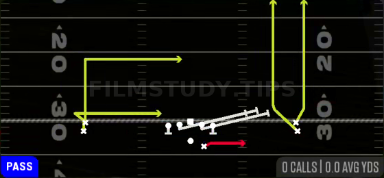 HB Slip Screen — Pass play diagram