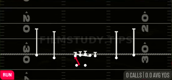 HB Counter — Run play diagram