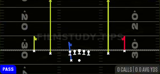 Hitch Seam — Pass play diagram