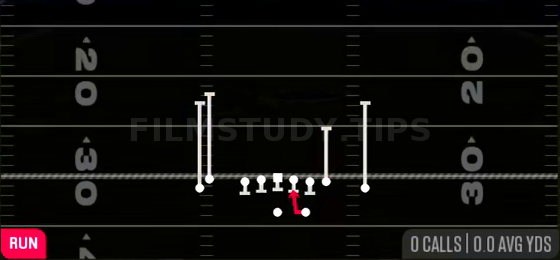 HB Draw — Run play diagram