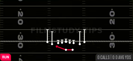 HB Sweep — Run play diagram