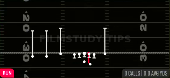 HB Draw — Run play diagram