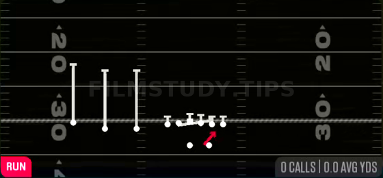 HB Counter — Run play diagram