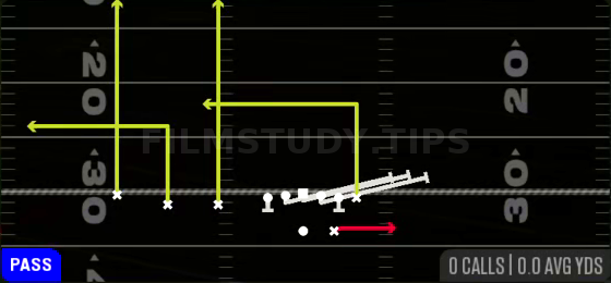 HB Slip Screen — Pass play diagram