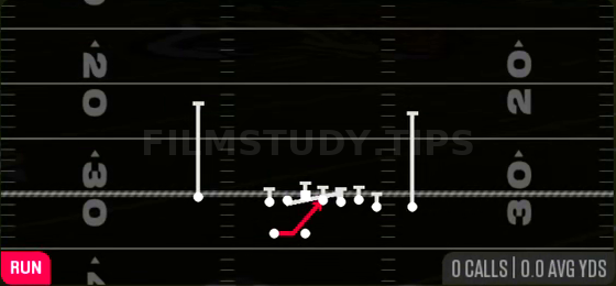 HB Base — Run play diagram