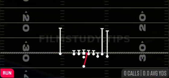 HB Dive — Run play diagram
