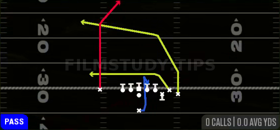 PA Cross — Pass play diagram