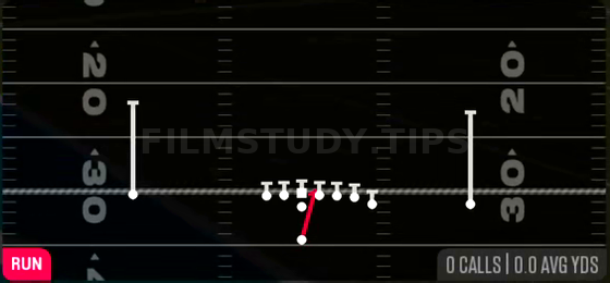 HB Dive — Run play diagram
